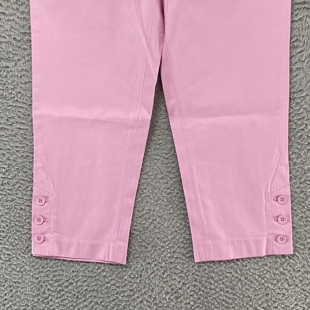 Talbots Perfect Crop Pants Womens 2P Pink Curvy Slim Leg Stretch Twill Ankle‎ - Picture 3 of 16
